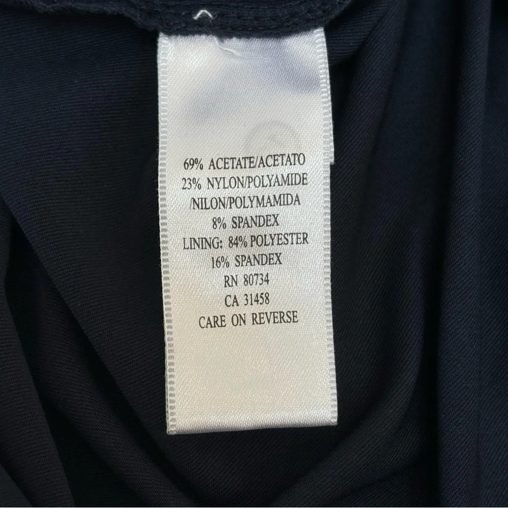 BCBGMAXAZRIA Y2K Ruched Jersey Halter Dress Sequin Trim Cocktail Navy Small NWT - Picture 12 of 14